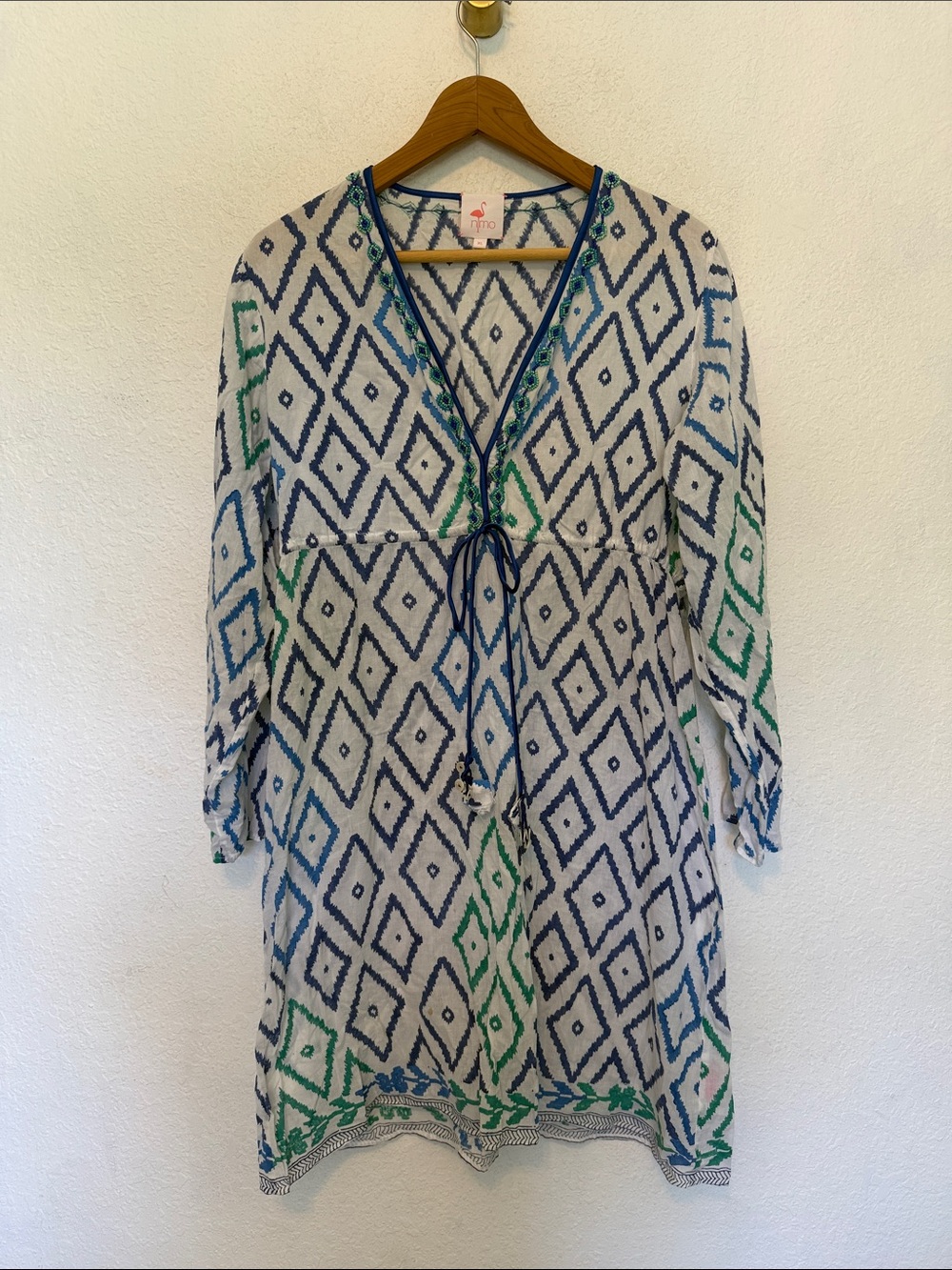 Nimo with Love pink diamond tunic beaded XL